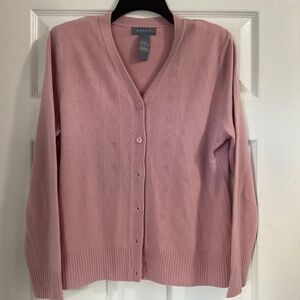 Vintage Koret Women’s Pink Cardigan Sweater, Medium